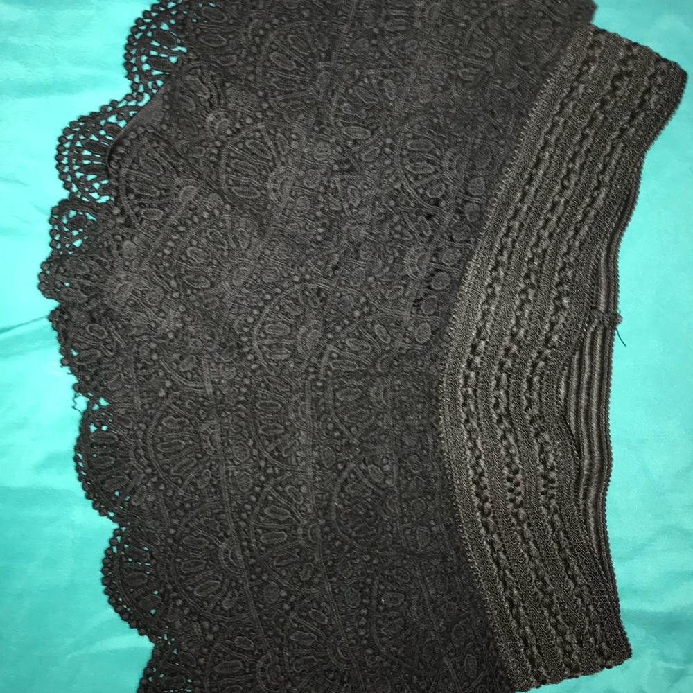 Black lace shorts